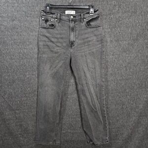 Abercrombie Fitch Jeans Womens 6/28 Ankle Straight Ultra High Rise Gray